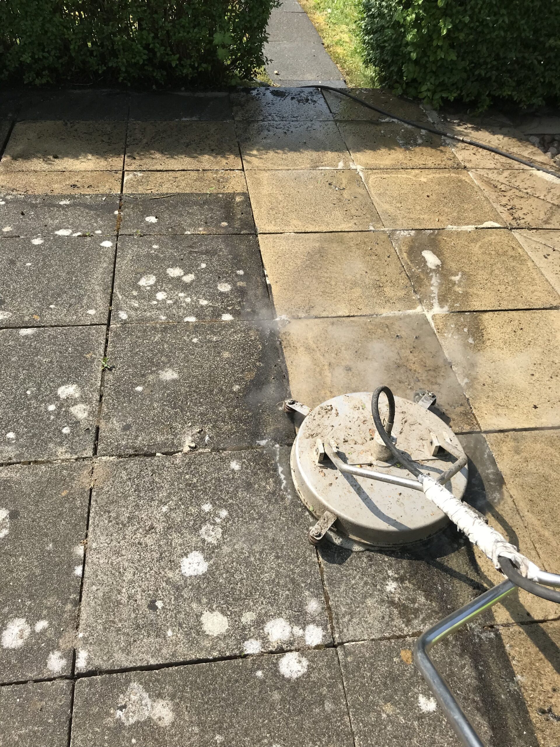 Patio cleaning results