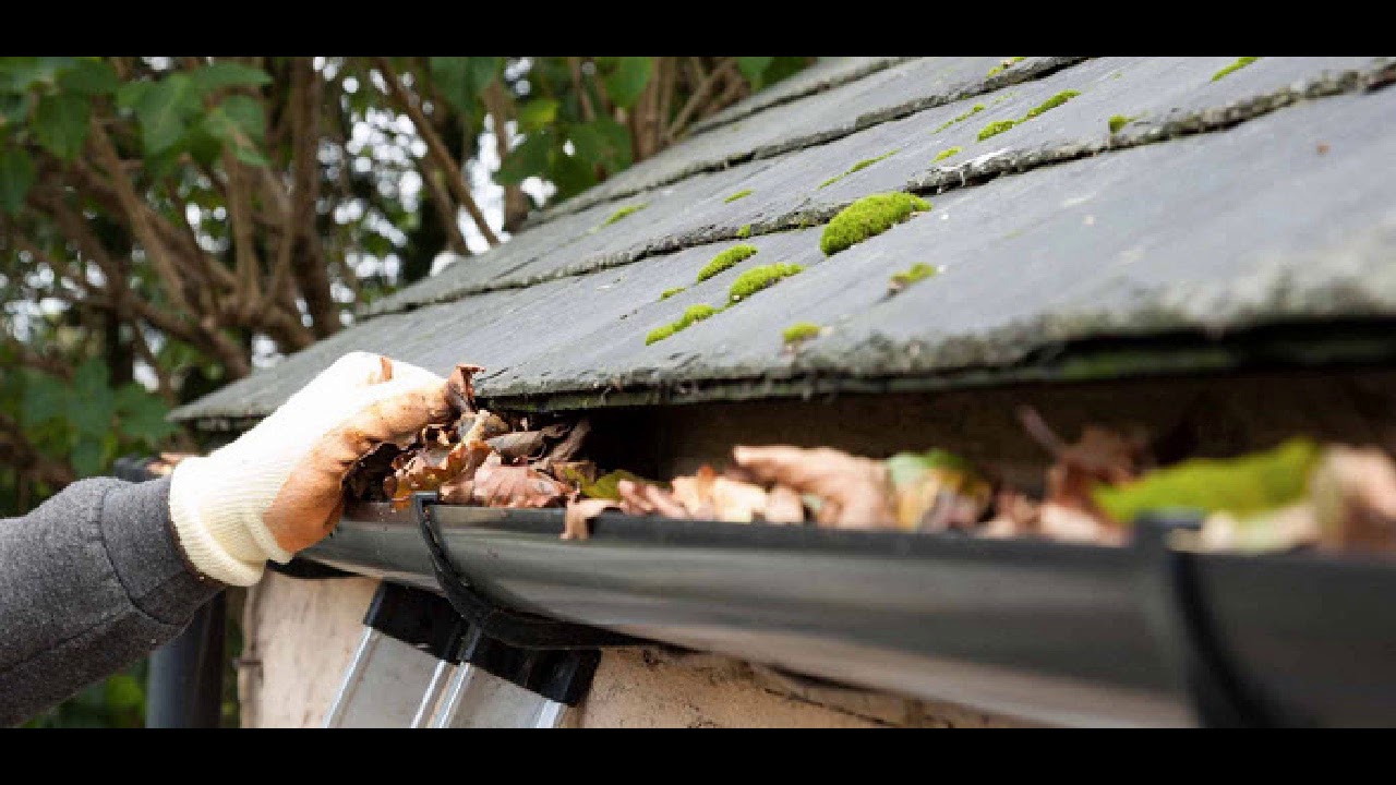 Professional gutter cleaning process